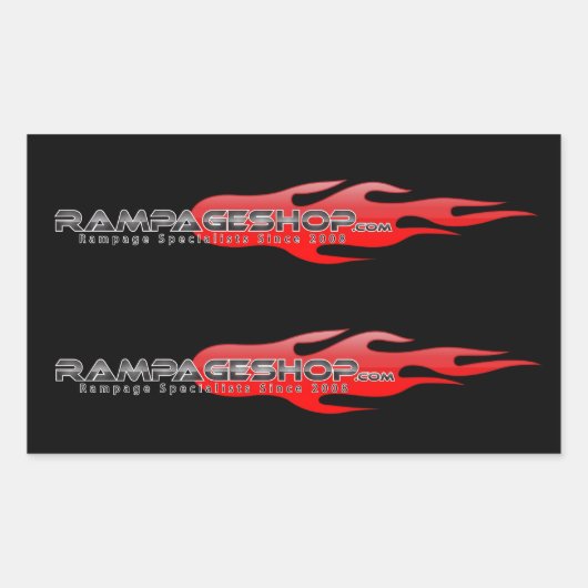 Decal/Aufkleber - Mittelschwarz x 8 Rechteckiger Aufkleber (Vorderseite)