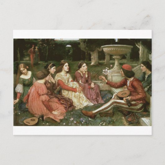 Decameron von John William Waterhouse (1916) Postkarte (Vorderseite)