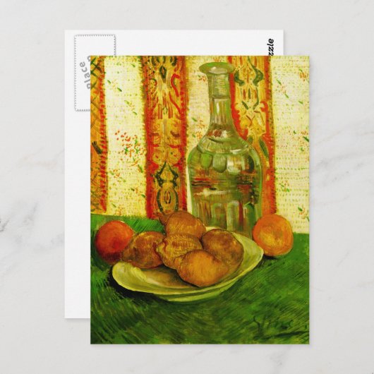 Decanter Lemons & Plate Van Gogh Fine Art Postkarte (Vorne/Hinten)
