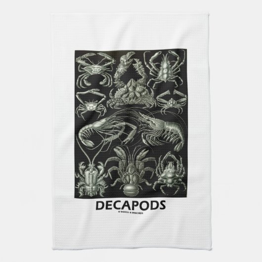 Decapods Ernst Haeckel Artforms der Natur Handtuch (Vertikal)