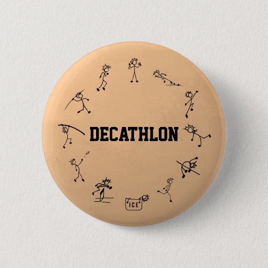 Decathlon Stickman Track und Field Athletics Button (Vorderseite)