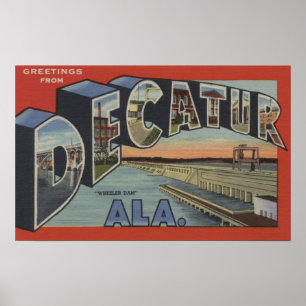 Decatur, Alabama - Großbuchstaben Poster