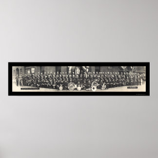 Decatur, IL Band Foto 1910 Poster