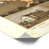 Decatur Illinois 1869 Antique Panoramabalkarte Poster (Ecke)