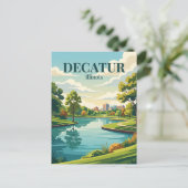 Decatur, Illinois Postkarte (Stehend Vorderseite)