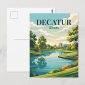 Decatur, Illinois Postkarte (Vorne/Hinten)