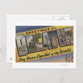 Decatur, Illinois (Sojabohnen-Hauptstadt) Postkarte (Vorne/Hinten)