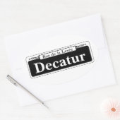 Decatur St., New Orleans Street Sign Ovaler Aufkleber (Umschlag)