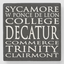 Decatur-Untersetzer, Decatur Georgia-Untersetzer,  Steinuntersetzer