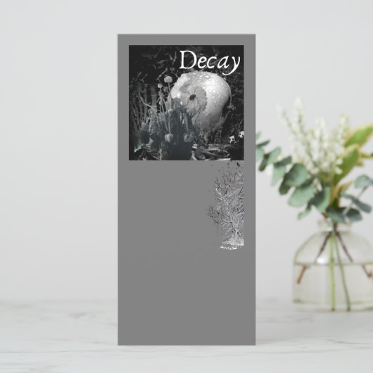 Decay - Gothic Invitation & Greeting Card (Stehend Vorderseite)