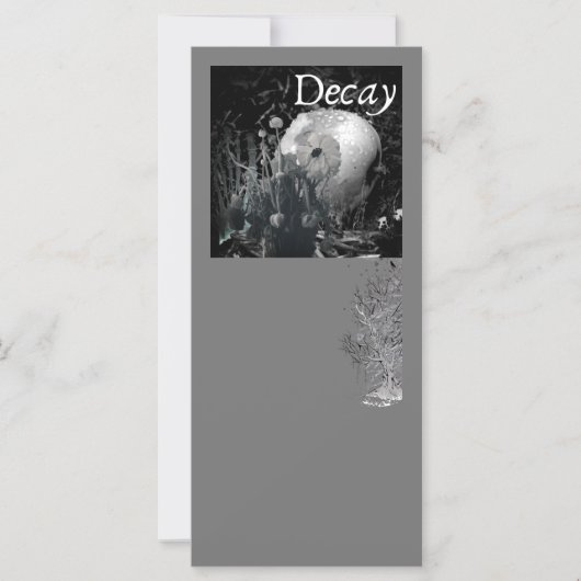 Decay - Gothic Invitation & Greeting Card (Vorderseite)