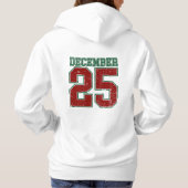 December 25 Jersey Athletic Style Christmas Hoodie (Rückseite)