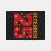 December 25 Knit Style Christmas Day Snowflake  Fleecedecke (Vorderseite (Horizontal))