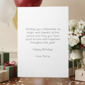 December Birth Flower Birthday Card | Hollies Karte
