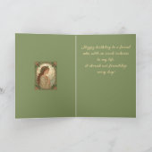 December Birthday Holly Berries Art Nouveau Style Karte (Innenseite)