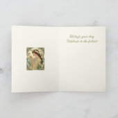 December Birthday Narcissus Art Nouveau Design Karte (Innenseite)