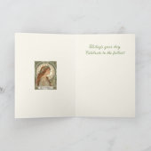 December Birthday Narcissus Art Nouveau Style Karte (Innenseite)