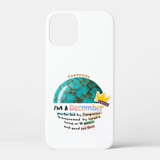 December Birthstone Turquoise Graphic Case-Mate iPhone Hülle (Rückseite)