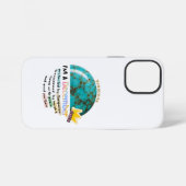 December Birthstone Turquoise Graphic iPhone Hülle (Rückseite (Horizontal))