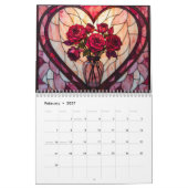 December Christmas Tree Stained Glass AI-generated Kalender (Feb 2027)