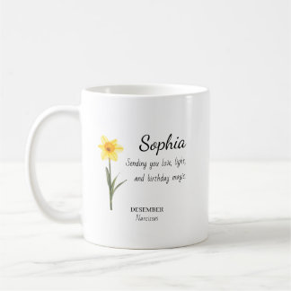 December Narcissus Personalized Birthday Kaffeetasse