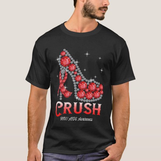 December Red Ribbon High Heel Warrior HIV AIDS Awa T-Shirt (Vorderseite)