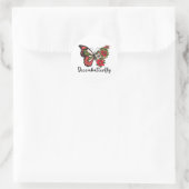 Decembutterfly Runder Aufkleber (Tasche)
