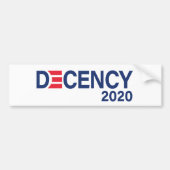 Decency 2020 Biden Harris 2020 Wahl Autoaufkleber (Vorne)