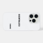 Decentralized Thinking Phone Case for Minimalist  iPhone Hülle (Rückseite (Horizontal))