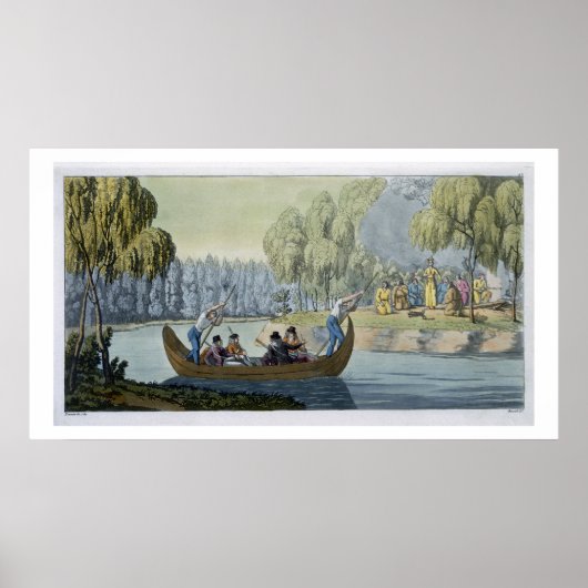 Deception of Captain Wallis by Queen Oberea, Platt Poster (Vorne)
