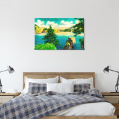 Deception Pass Bridge, Fidalgo und Whidby Island Leinwanddruck (Insitu (Schlafzimmer))