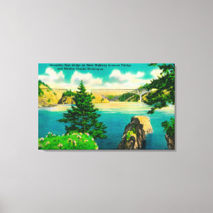 Deception Pass Bridge, Fidalgo und Whidby Island Leinwanddruck