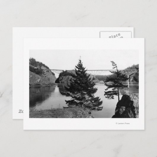 Deception Pass Bridge, Washington View Fotograp 2 Postkarte (Vorne/Hinten)