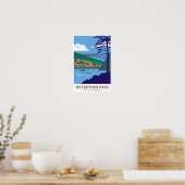 Deception Pass Staat Park Bridge Washington Retro Poster (Küche)