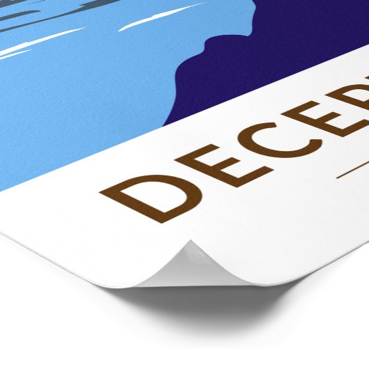 Deception Pass Staat Park Bridge Washington Retro Poster (Ecke)