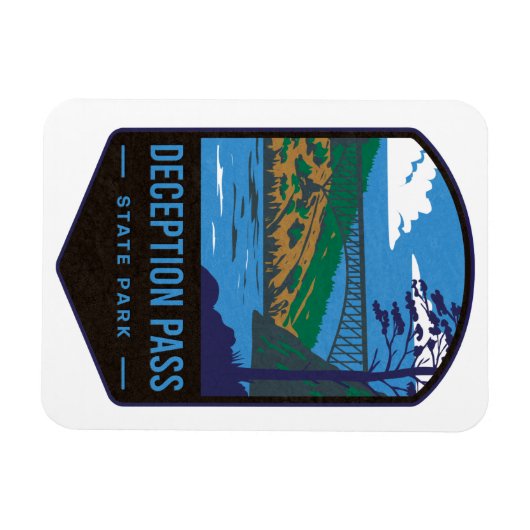 Deception Pass Staat Park Magnet (Horizontal)