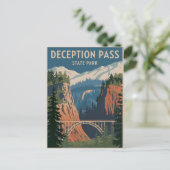 Deception Pass Staat Park Postkarte (Stehend Vorderseite)