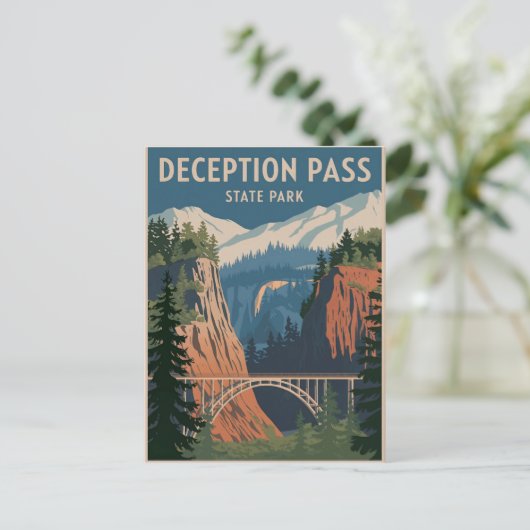 Deception Pass Staat Park Postkarte (Stehend Vorderseite)