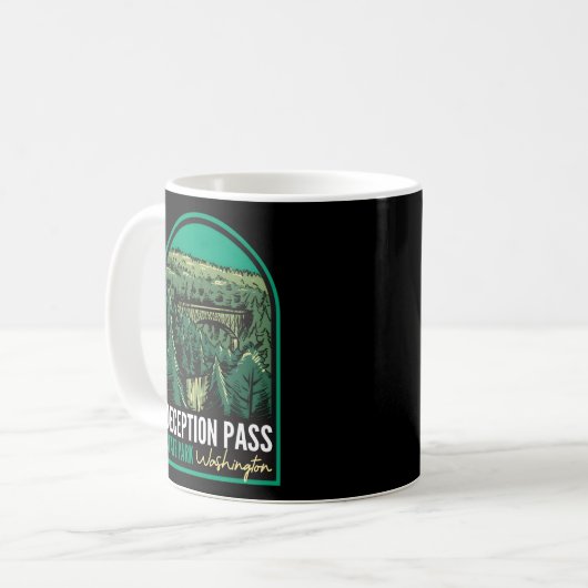 Deception Pass Staat Park Washington Kaffeetasse (Vorderseite Links)