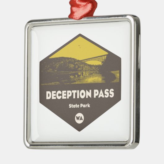 Deception Pass Staat Park Washington Ornament Aus Metall (Links)