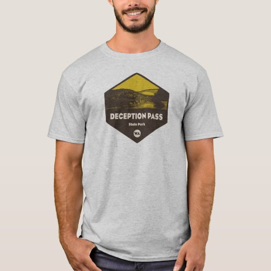 Deception Pass Staat Park Washington T-Shirt (Vorderseite)