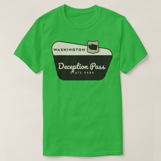 Deception Pass Staat Park Washington Willkommensze T-Shirt (Design vorne)