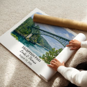 Deception Pass Washington Poster, Aquarell, Kunden Poster