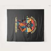 🐾 "Deceptive Lovers, Law Breakers" - Raccoon 🔥 � Wandteppich (Vorderseite (Horizontal))