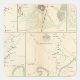 Decherd, Manchester, Tullahoma, Jaspis Quadratischer Aufkleber