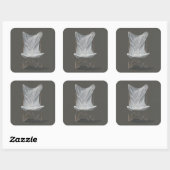 Deck Chair Quadratischer Aufkleber (Blatt)