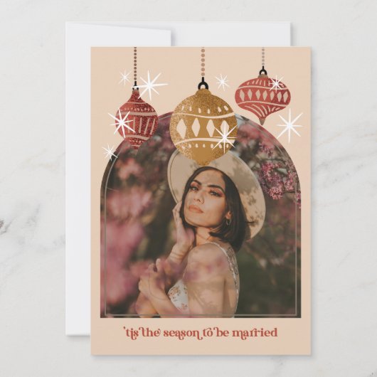 Deck das Winter Retro Holiday Brautparty in den Ha Einladung (Rückseite)