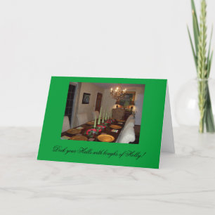 Deck deine Hallen mit den Läden von Holly Feiertagskarte