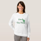 Deck den Hall Festive Ladys Long Sleeve T - Shirt (Vorne ganz)
