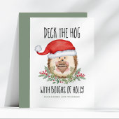 Deck den Hog Igel Santa Holly Weihnachten